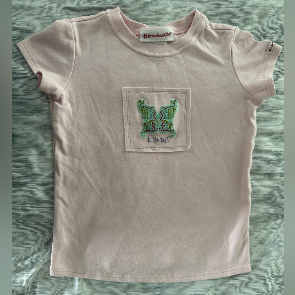 American Girl Shirt size 7/8 Pink Be Yourself